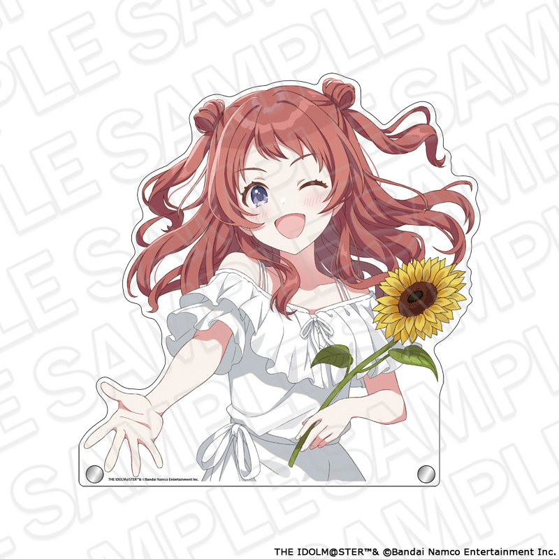 "Gakuen Idolmaster" Extra Large Die-cut Acrylic Board Hanami Saki Sunflower Ver.