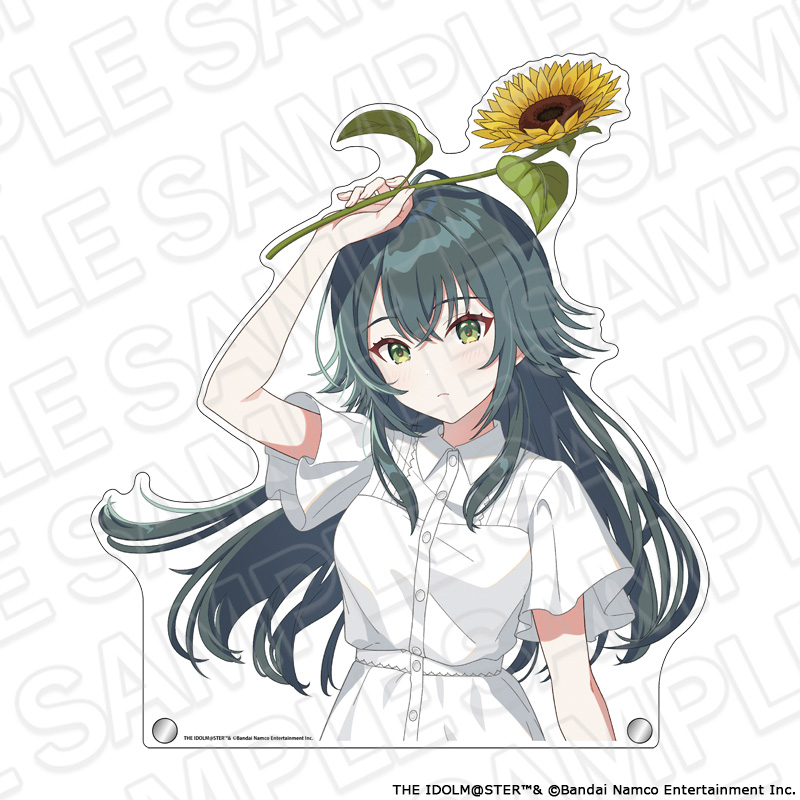 "Gakuen Idolmaster" Extra Large Die-cut Acrylic Board Tsukimura Temari Sunflower Ver.