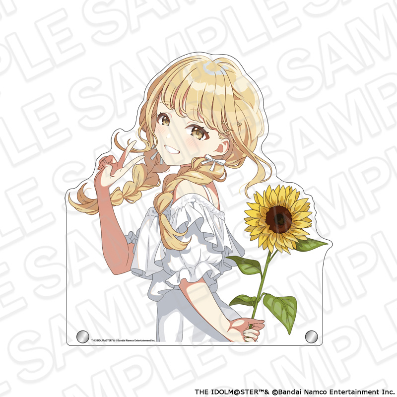 "Gakuen Idolmaster" Extra Large Die-cut Acrylic Board Fujita Kotone Sunflower Ver.