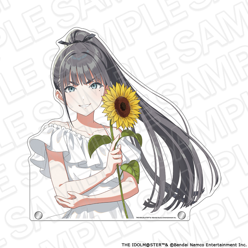 "Gakuen Idolmaster" Extra Large Die-cut Acrylic Board Amaya Tsubame Sunflower Ver.