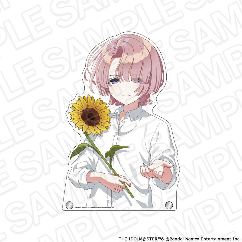 "Gakuen Idolmaster" Extra Large Die-cut Acrylic Board Arimura Mao Sunflower Ver.