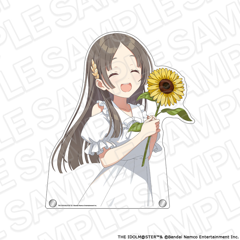 "Gakuen Idolmaster" Extra Large Die-cut Acrylic Board Kuramoto China Sunflower Ver.