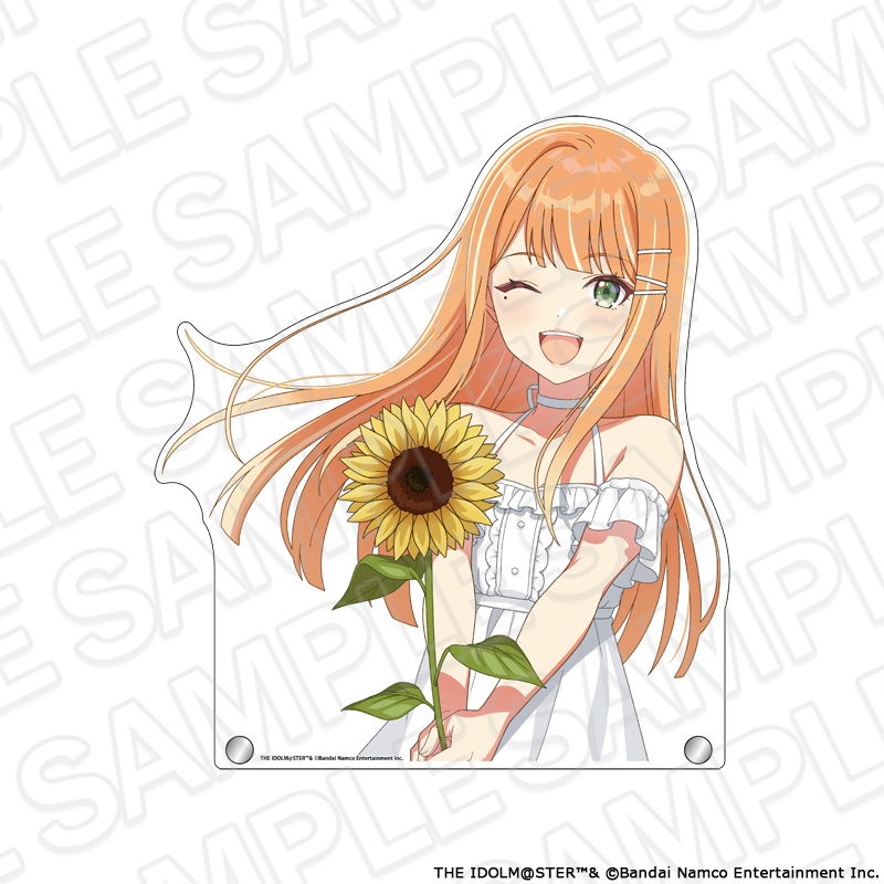 "Gakuen Idolmaster" Extra Large Die-cut Acrylic Board Shiun Sumika Sunflower Ver.