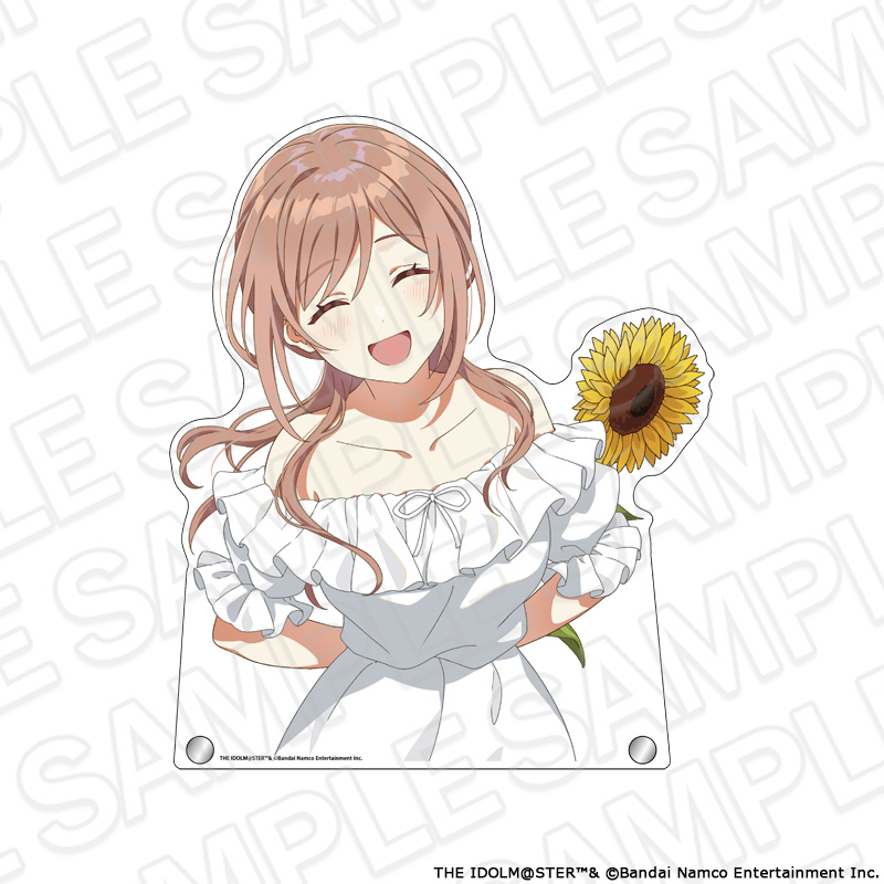 "Gakuen Idolmaster" Extra Large Die-cut Acrylic Board Himesaki Rinami Sunflower Ver.