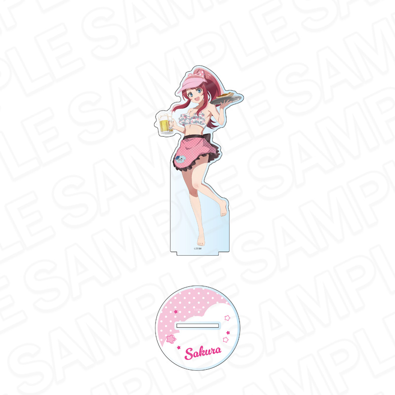"Zombie Land Saga: Yumeginga Paradise" Deka Acrylic Stand Minamoto Sakura Everlasting Summer Beach House Ver.