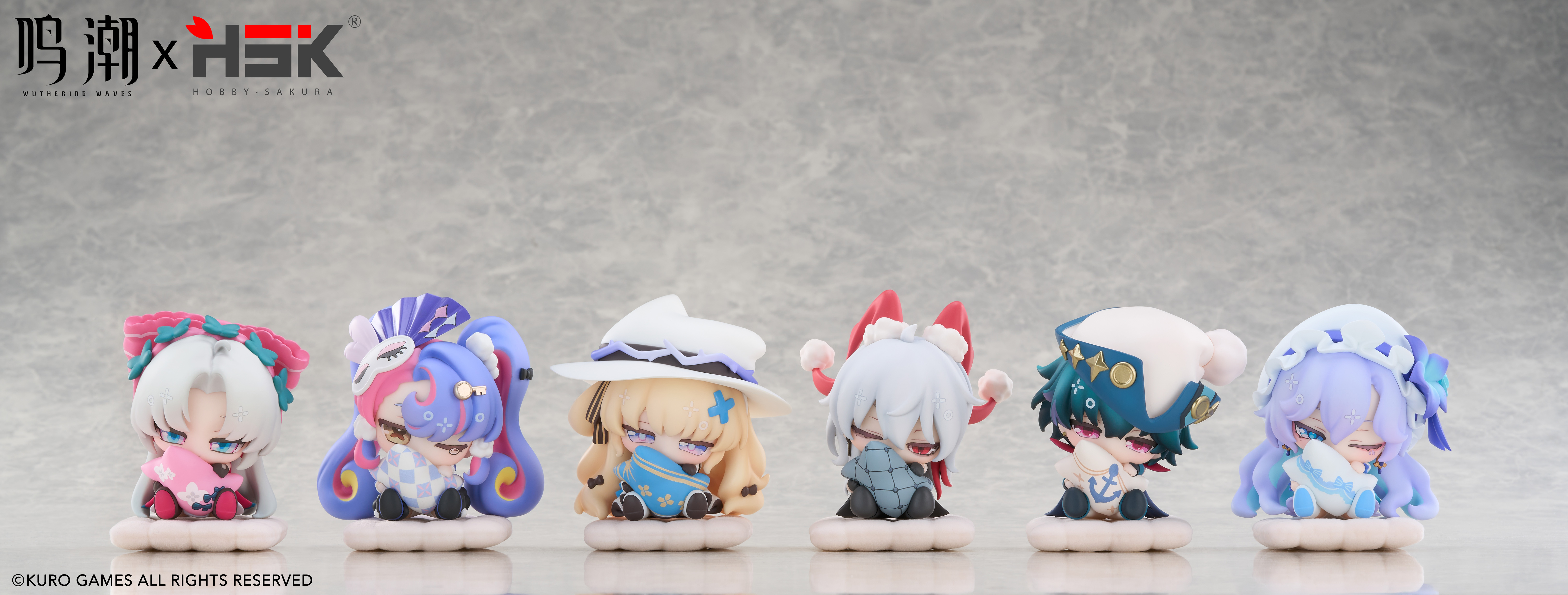 HOBBYSAKURA "WUTHERING WAVES" SO SWEEPY SERIES NON-SCALE FIGURE SET OF SIX