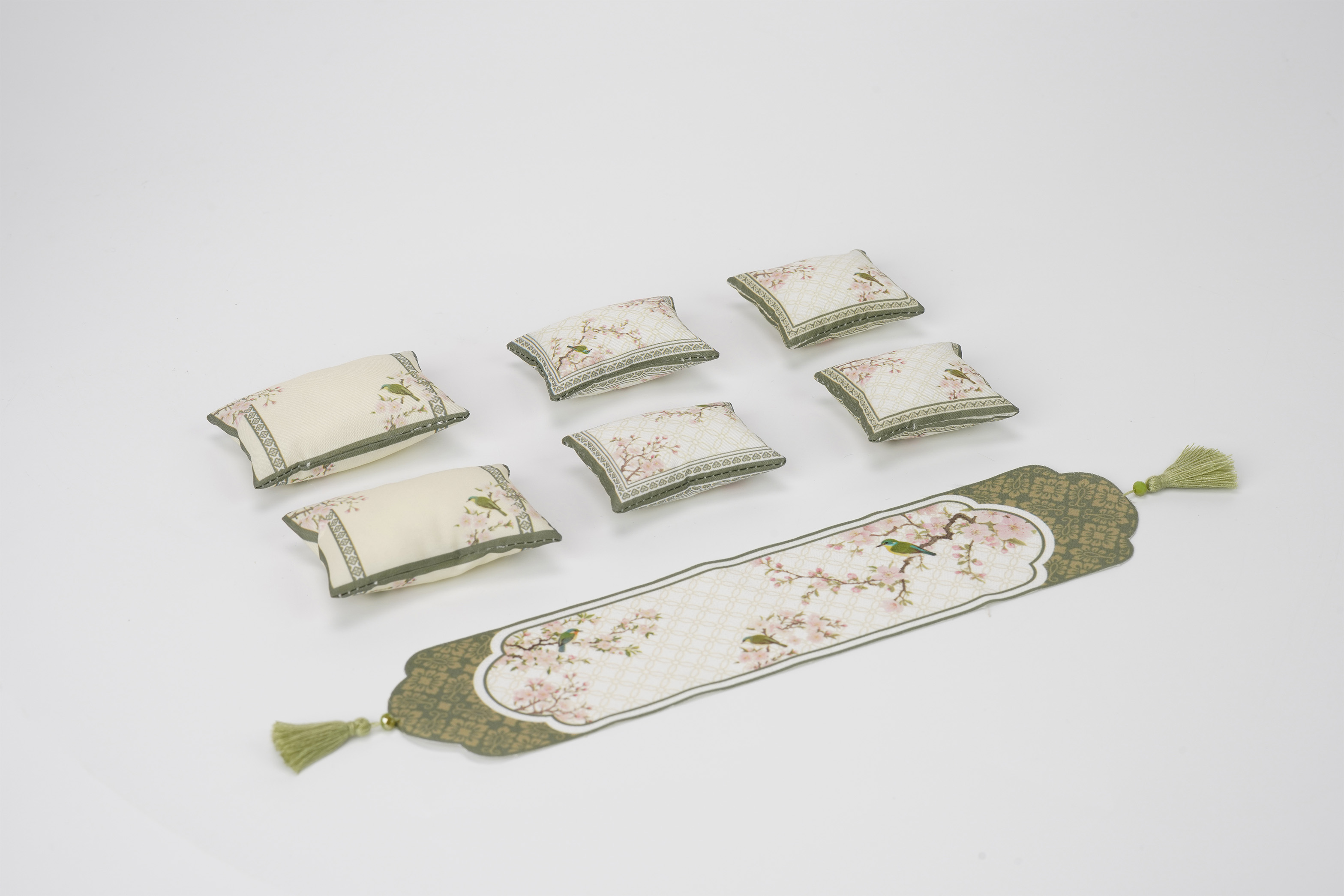 ZHENMU WOOD FRAME BED 1/12 SCALE CHINESE ANCIENT STYLE MINIATURE