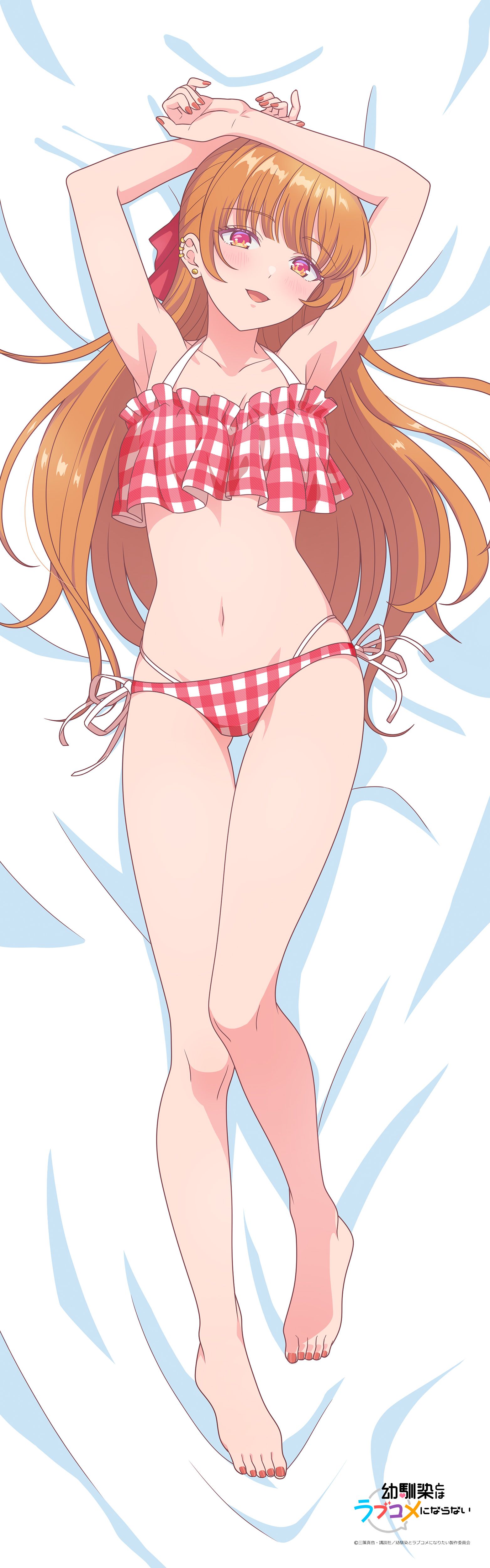 "You Can't Be In a Rom-Com with Your Childhood Friends!" Original Illustration Premium Dakimakura Cover Hiodoshi Akari (Swimwear)