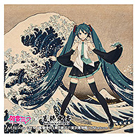 Hokusai Katsushika x Hatsune Miku by iXima Sticker The Great Wave off Kanagawa