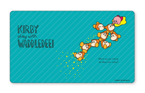 "Kirby's Dream Land" Kirby Play with Waddledee Character Rubber Mat Riding the Warp Star ENR-087