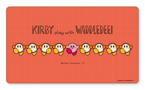 "Kirby's Dream Land" Kirby Play with Waddledee Character Rubber Mat In Sync? ENR-088