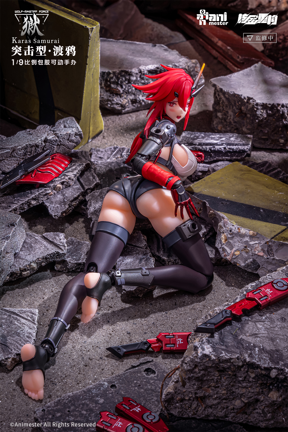 ANIMESTER WOLF-MASTIFF FORCE KARASU SAMURAI 1/9 SEAMLESS ACTION FIGURE