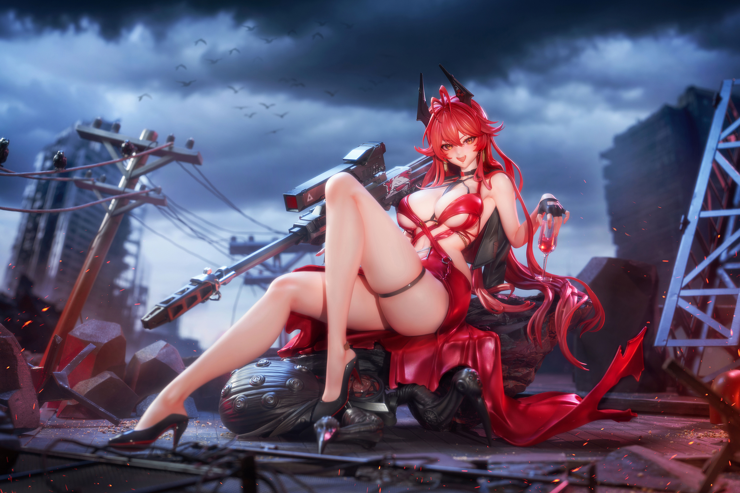 HOBBY SAKURA "GODDESS OF VICTORY: NIKKE" RED HOOD NONSENSE RED VER. 1/4 SCALE FIGURE DELUXE EDITION