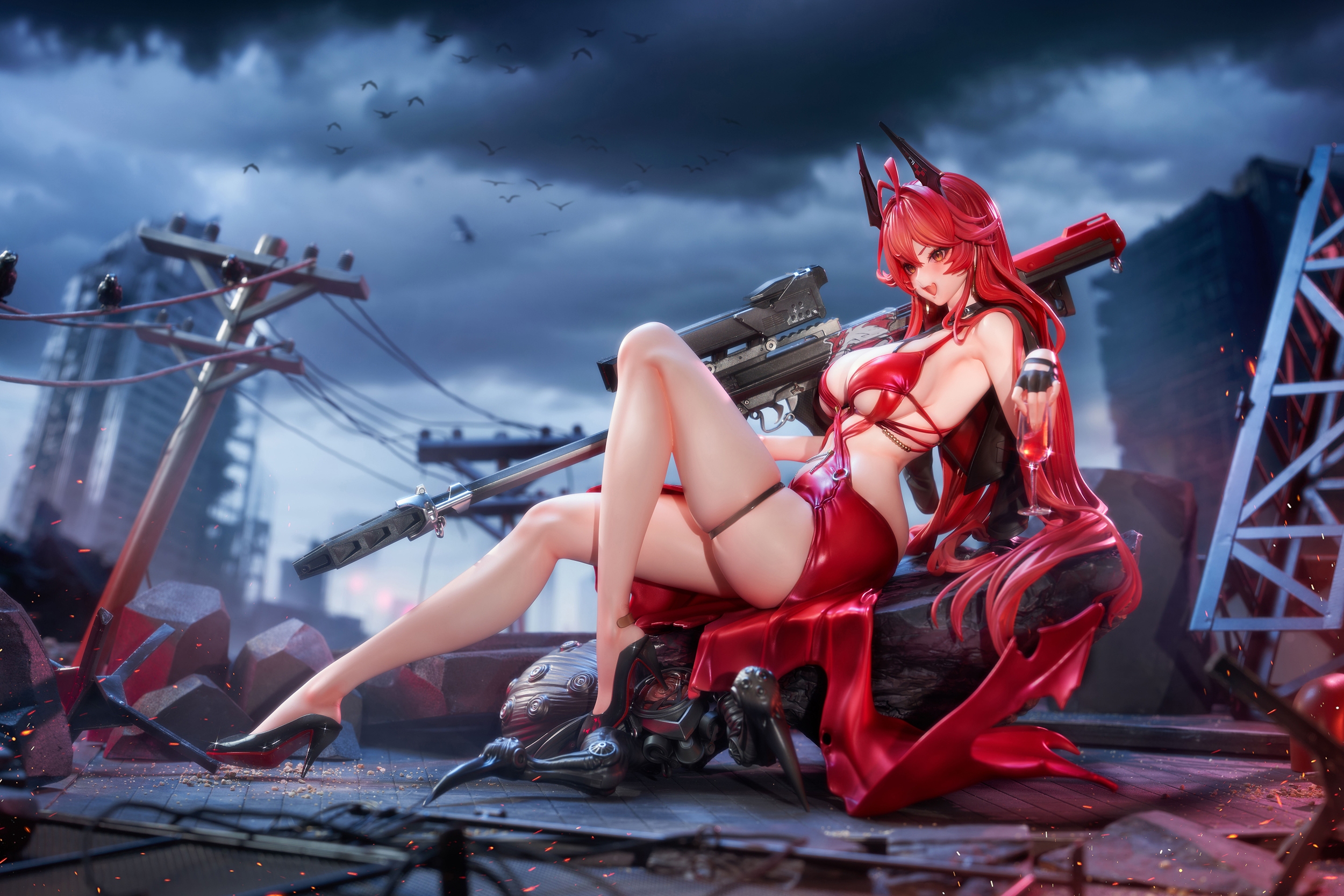 HOBBY SAKURA "GODDESS OF VICTORY: NIKKE" RED HOOD NONSENSE RED VER. 1/4 SCALE FIGURE DELUXE EDITION