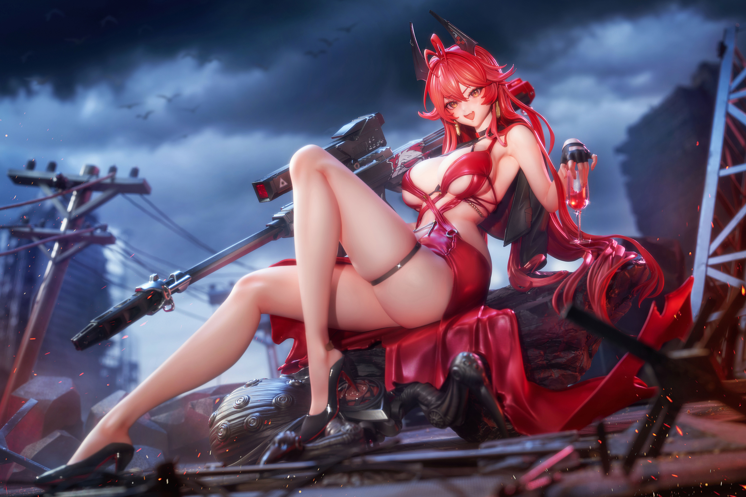 HOBBY SAKURA "GODDESS OF VICTORY: NIKKE" RED HOOD NONSENSE RED VER. 1/4 SCALE FIGURE DELUXE EDITION
