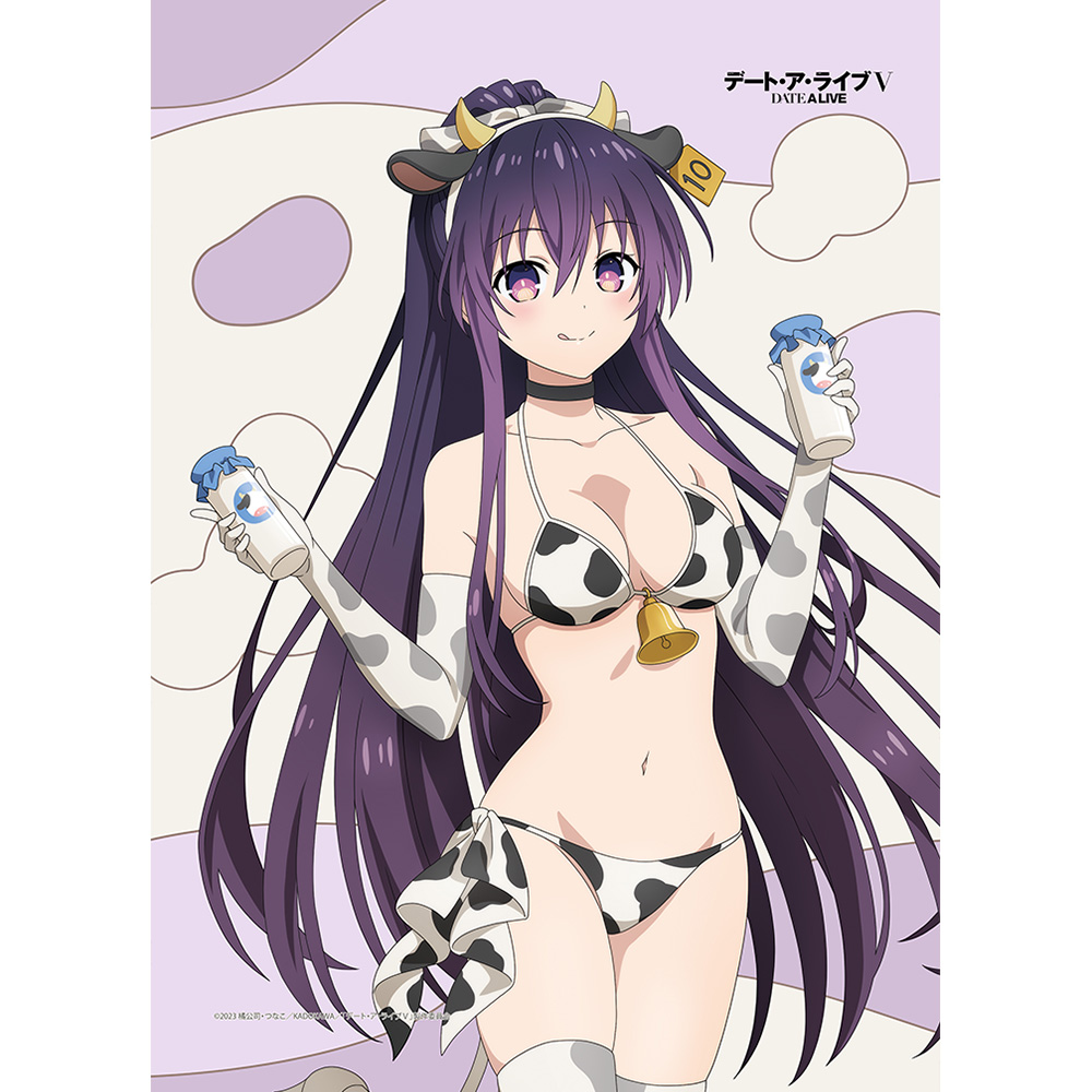 "Date A Live V" Original Illustration B2 Tapestry Yatogami Tohka / Cow Pattern Swimwear W Suede