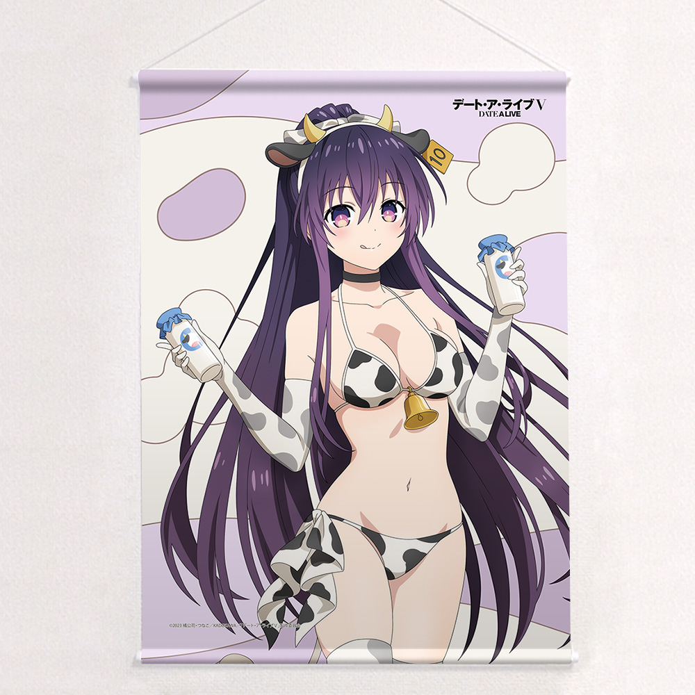 "Date A Live V" Original Illustration B2 Tapestry Yatogami Tohka / Cow Pattern Swimwear W Suede