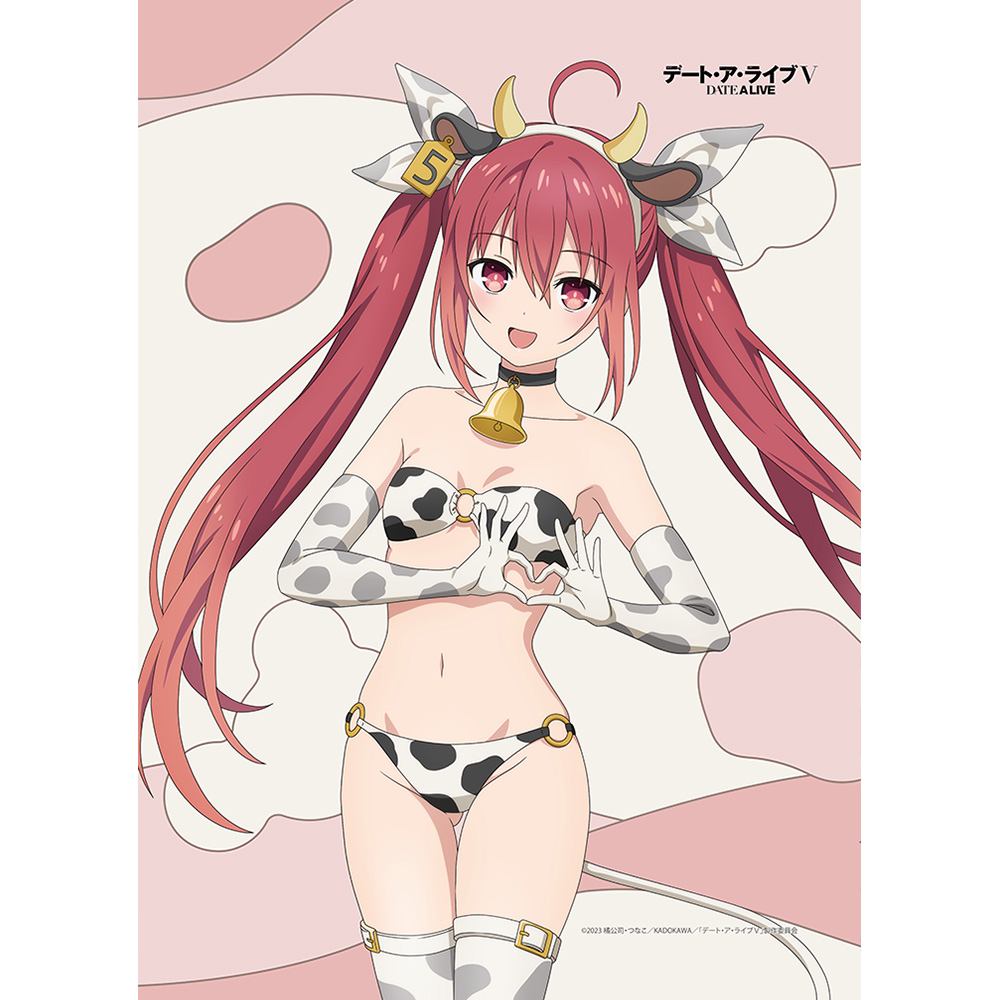 "Date A Live V" Original Illustration B2 Tapestry Itsuka Kotori / Cow Pattern Swimwear W Suede