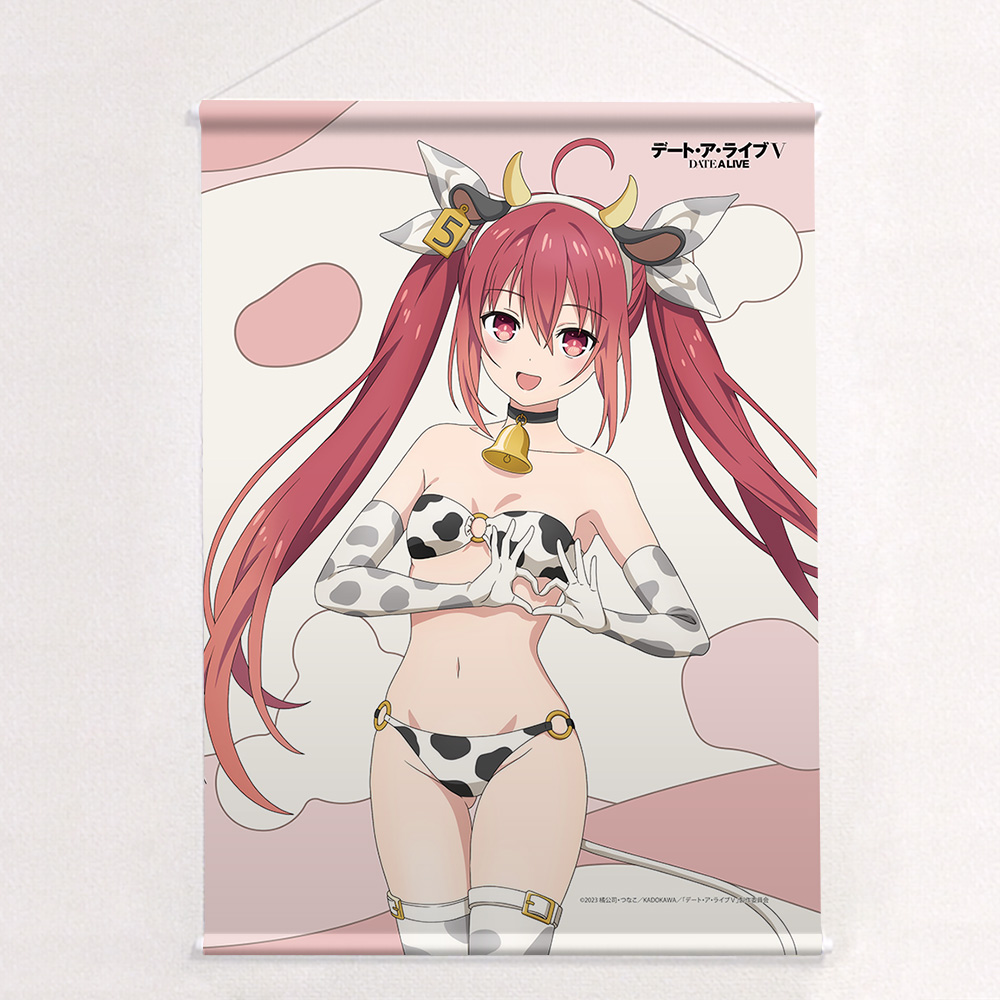 "Date A Live V" Original Illustration B2 Tapestry Itsuka Kotori / Cow Pattern Swimwear W Suede