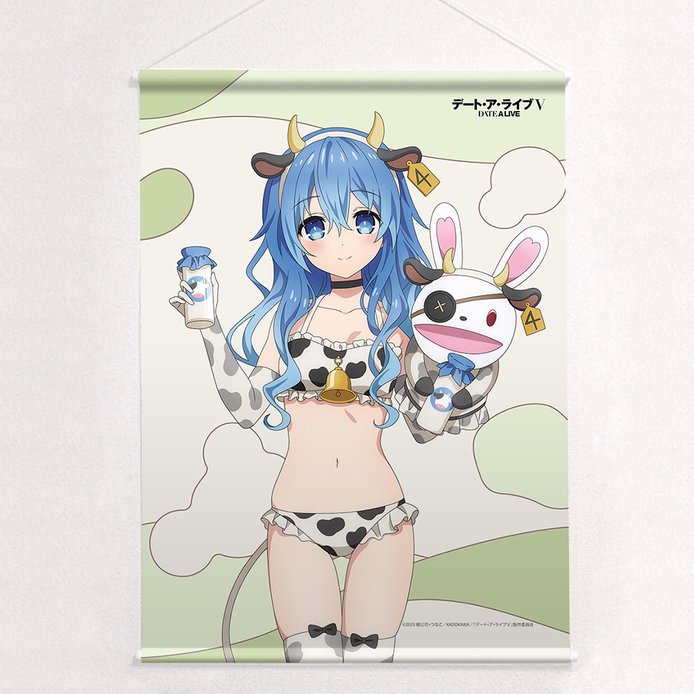 "Date A Live V" Original Illustration B2 Tapestry Yoshino / Cow Pattern Swimwear W Suede