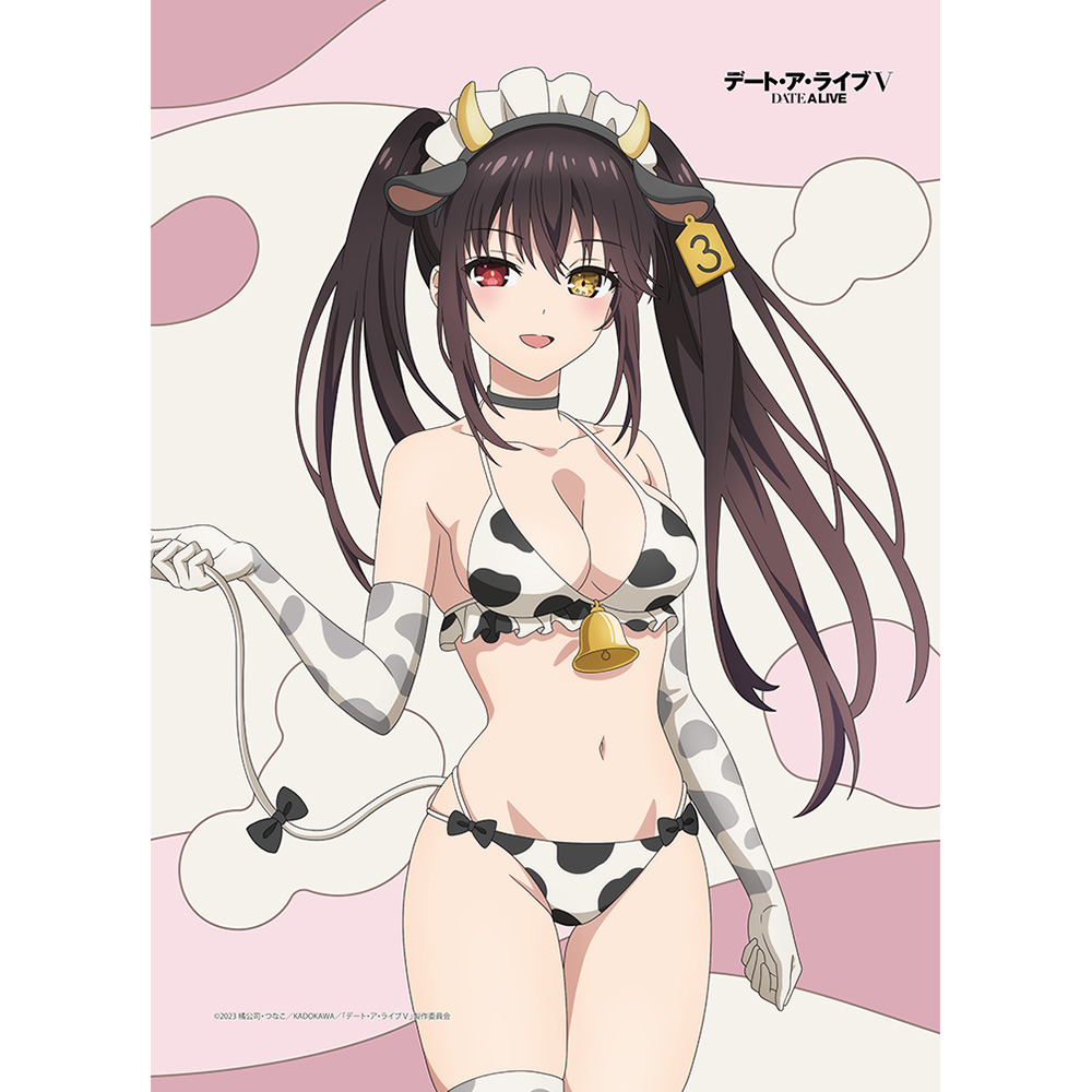 "Date A Live V" Original Illustration B2 Tapestry Tokisaki Kurumi / Cow Pattern Swimwear W Suede