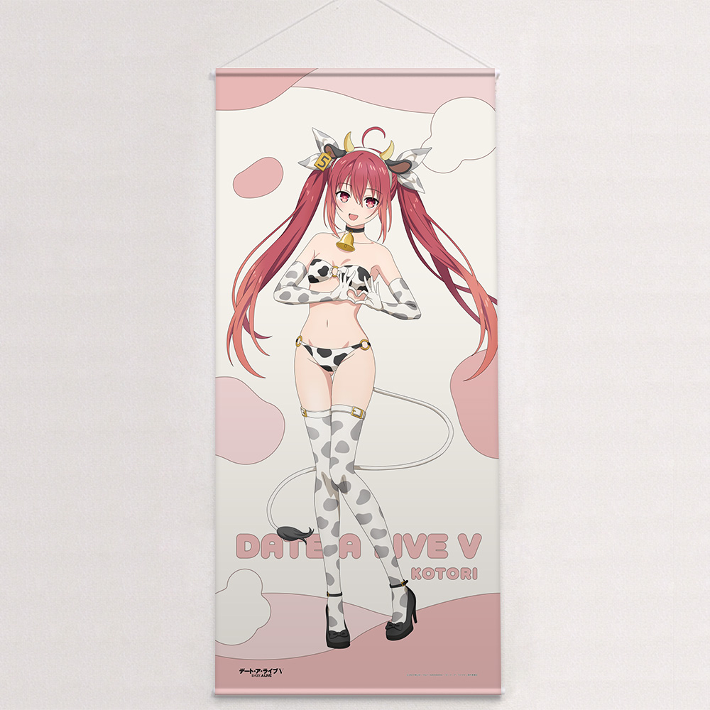 "Date A Live V" Original Illustration Extra Large Tapestry Itsuka Kotori / Cow Pattern Swimwear
