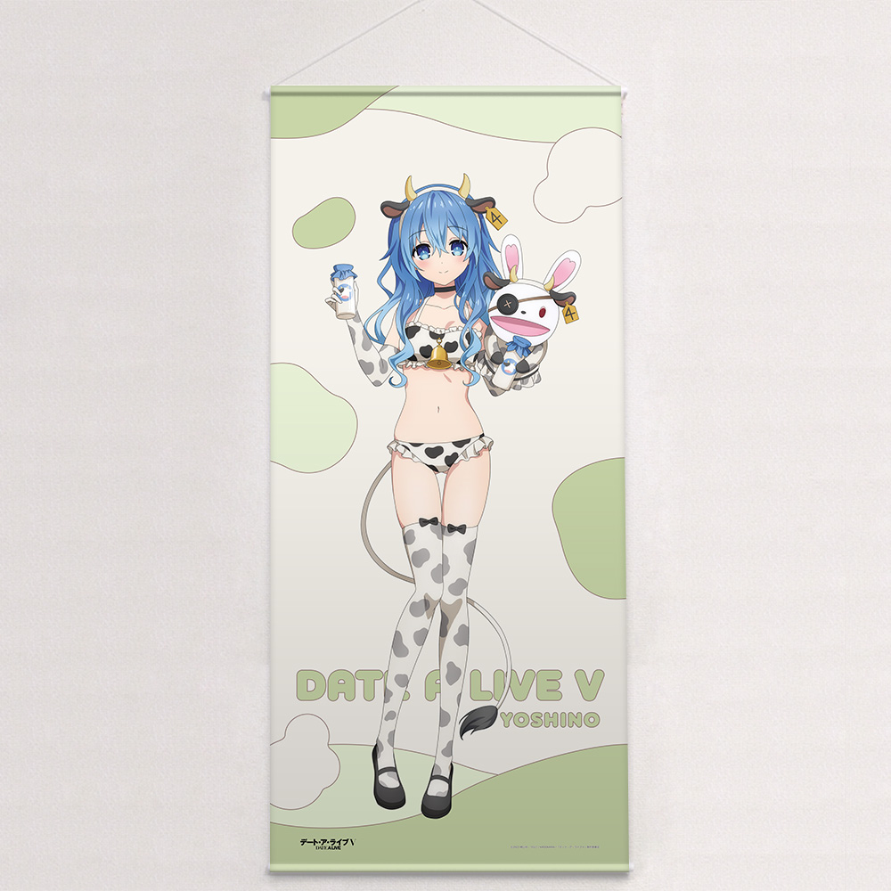 "Date A Live V" Original Illustration Extra Large Tapestry Yoshino / Cow Pattern Swimwear