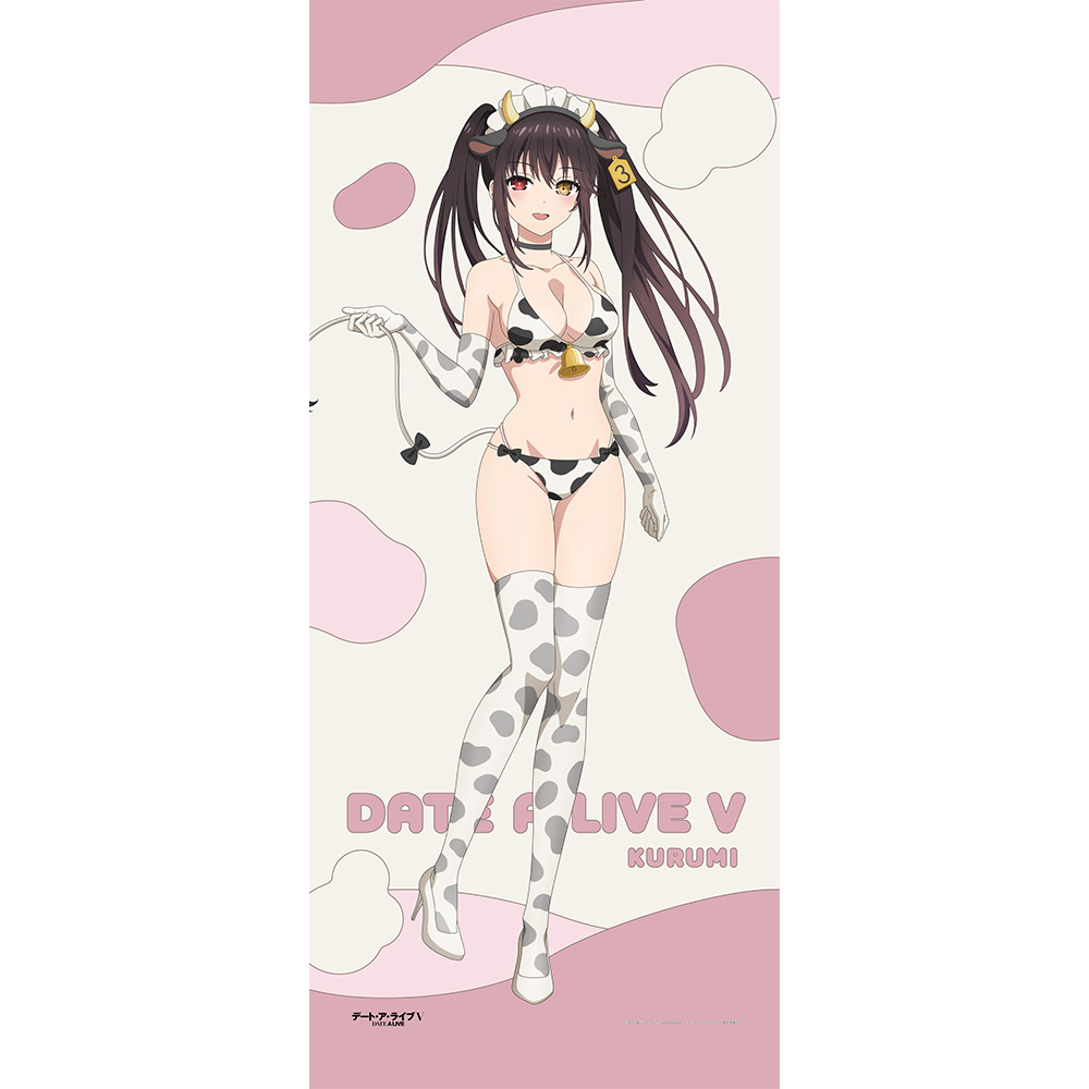 "Date A Live V" Original Illustration Extra Large Tapestry Tokisaki Kurumi / Cow Pattern Swimwear