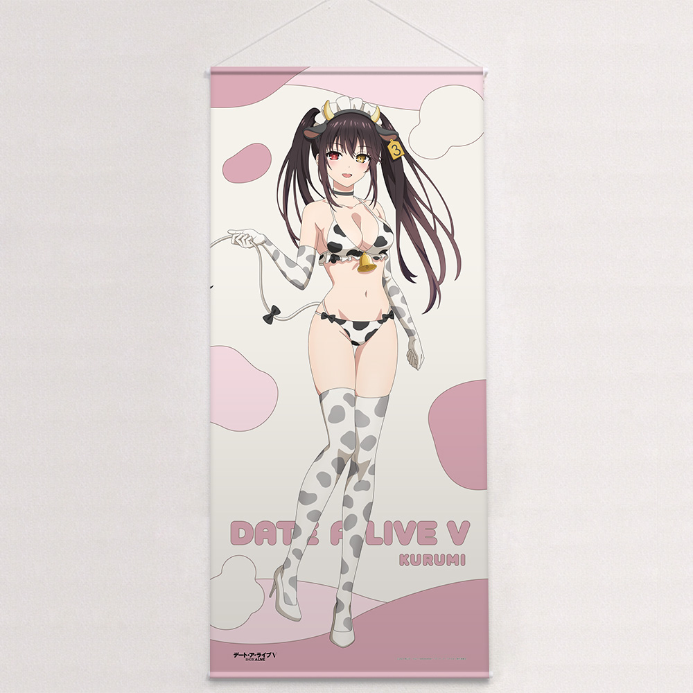 "Date A Live V" Original Illustration Extra Large Tapestry Tokisaki Kurumi / Cow Pattern Swimwear