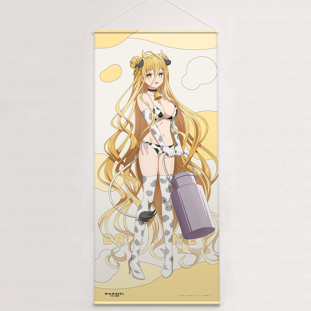 "Date A Live V" Original Illustration Extra Large Tapestry Hoshimiya Mukuro / Cow Pattern Swimwear