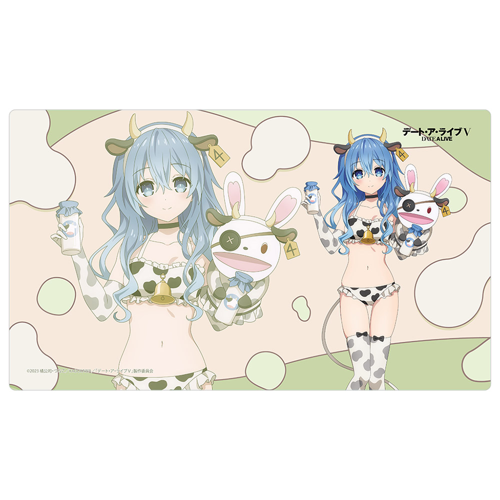 "Date A Live V" Original Illustration Rubber Mat Yoshino / Cow Pattern Swimwear