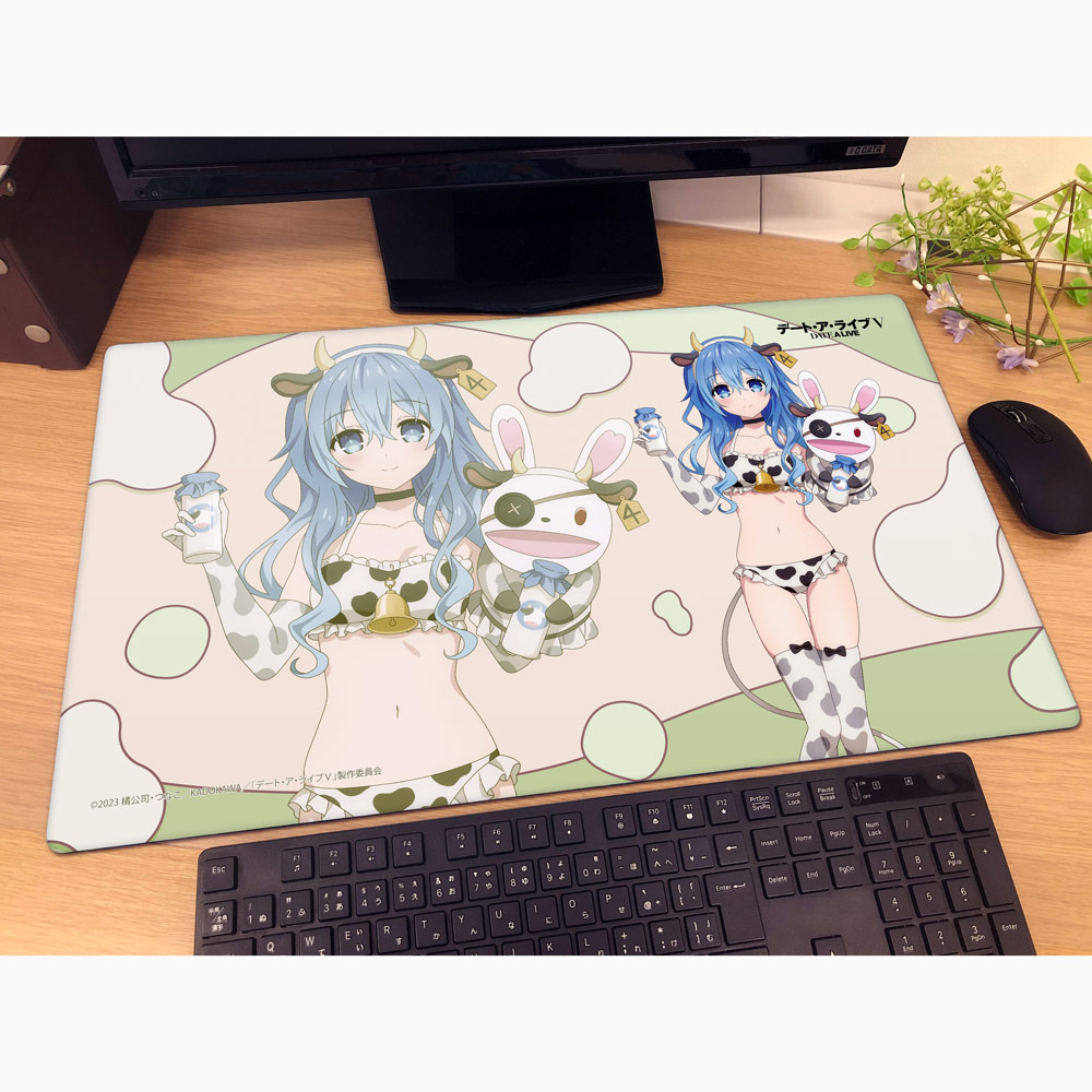 "Date A Live V" Original Illustration Rubber Mat Yoshino / Cow Pattern Swimwear