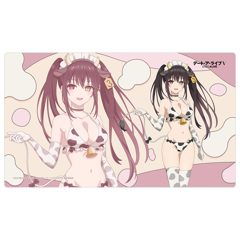 "Date A Live V" Original Illustration Rubber Mat Tokisaki Kurumi / Cow Pattern Swimwear