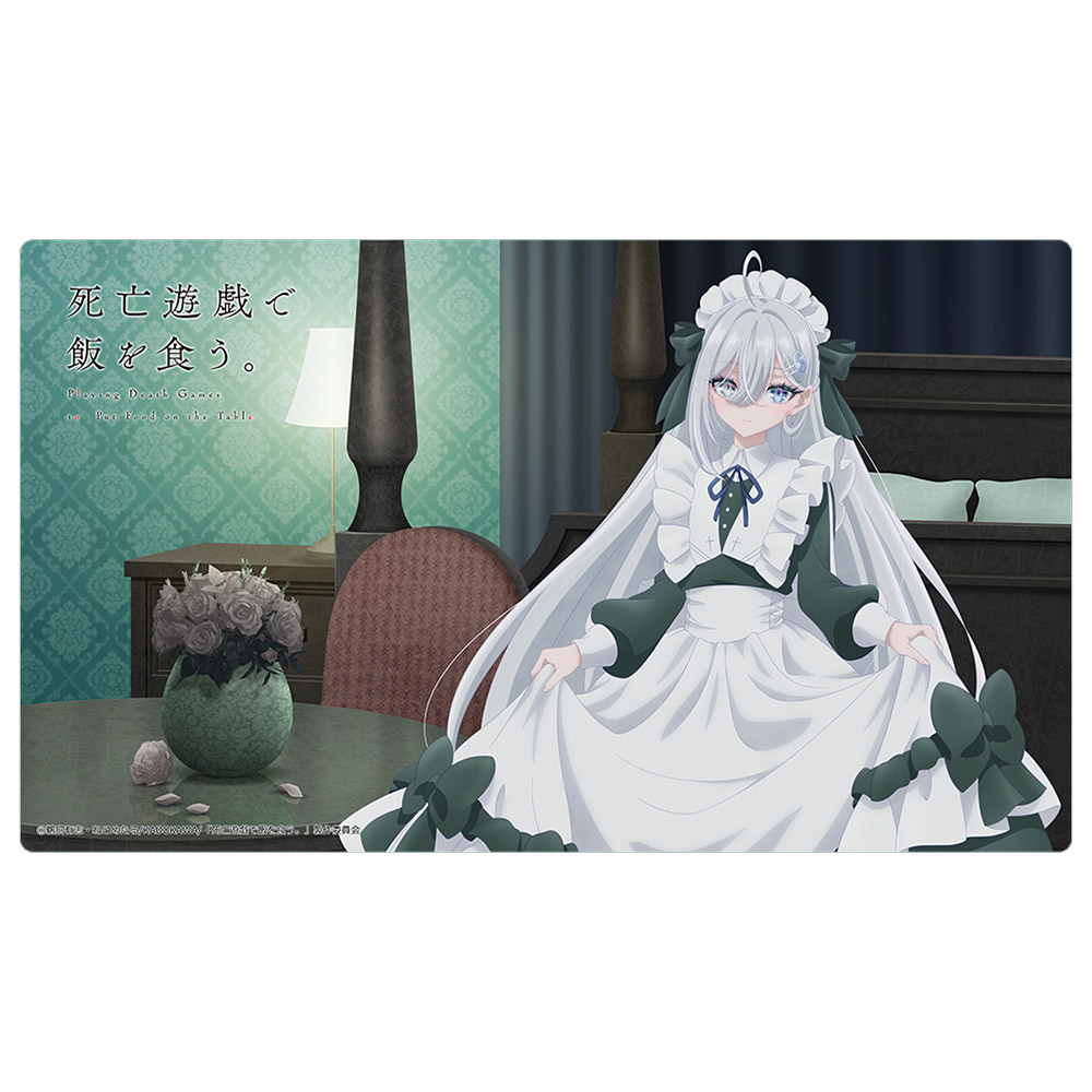 "Playing Death Games to Put Food on the Table" Original Illustration Rubber Mat Yuki / Ghost House