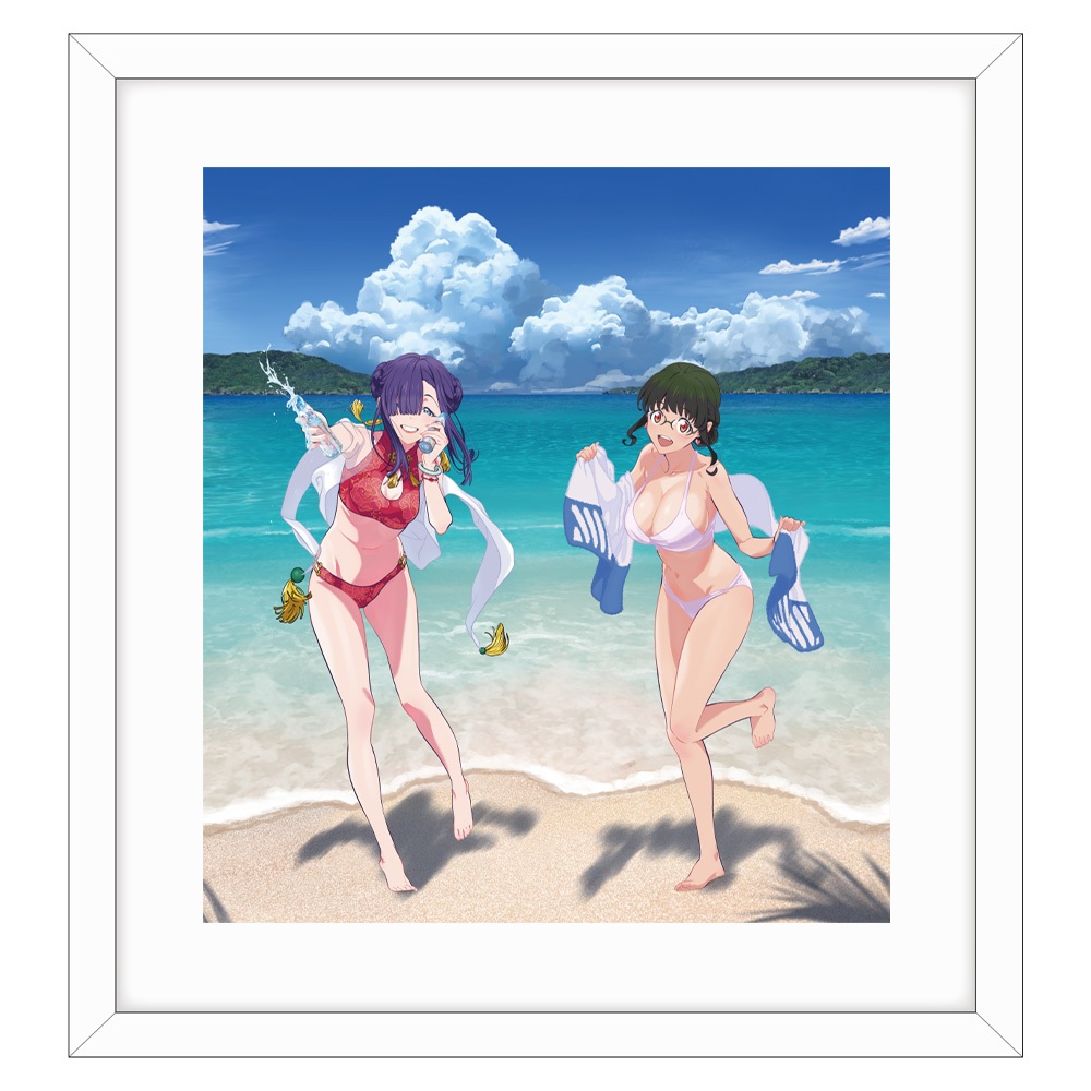"GRIDMAN UNIVERSE" Original Illustration Framed High Definition Art The 2nd & Hime / Swimwear
