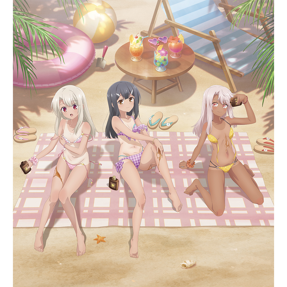 "Fate/kaleid liner Prisma Illya: Licht - The Nameless Girl" Original Illustration Replicate Genga Illya & Miyu & Chloe / Sunburn