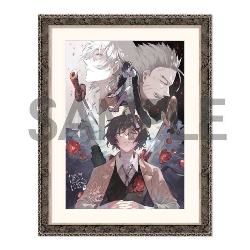 "Bungo Stray Dogs" Duplicate Autographed Color Replicate Genga C
