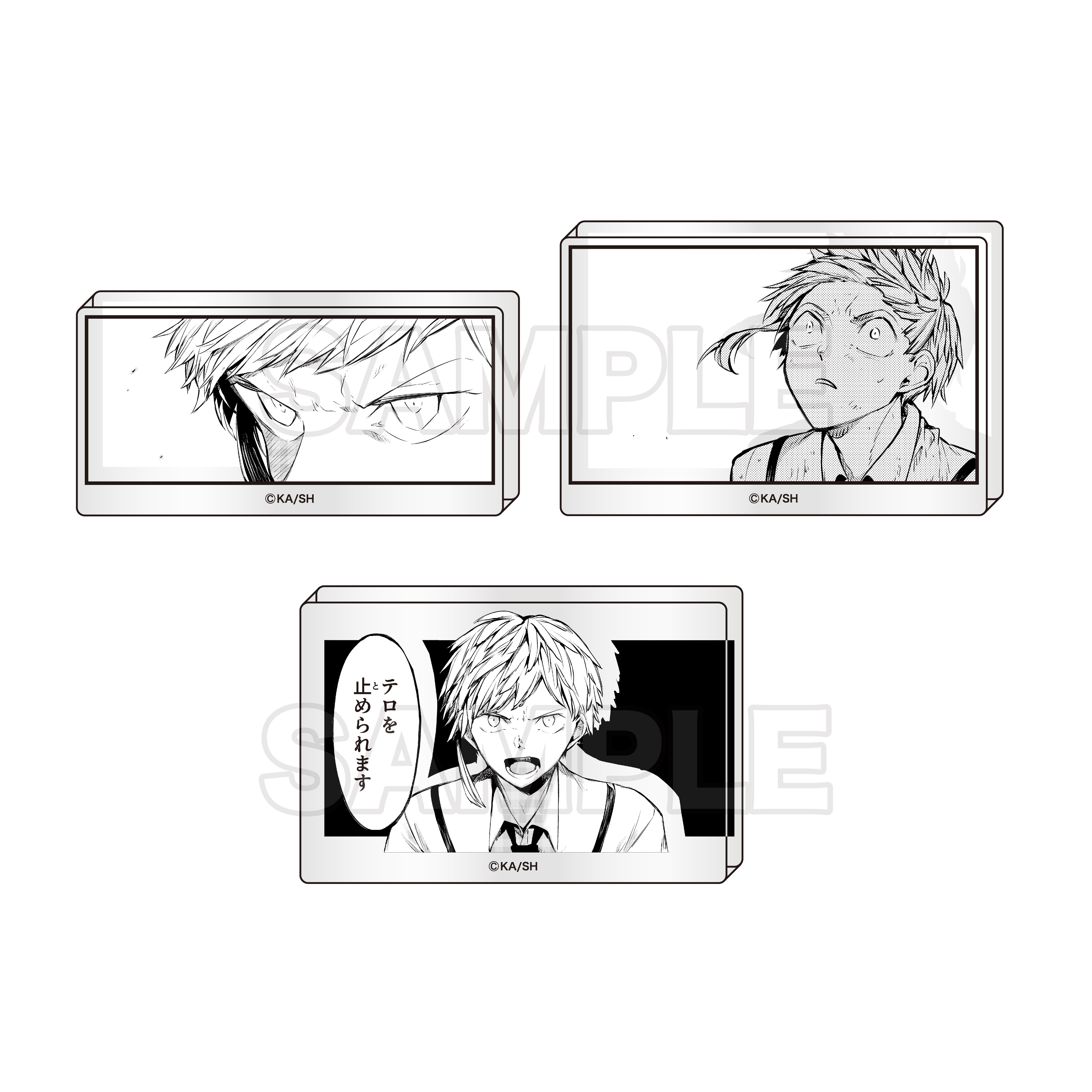 "Bungo Stray Dogs" Panel Plate Stand 3 Set A