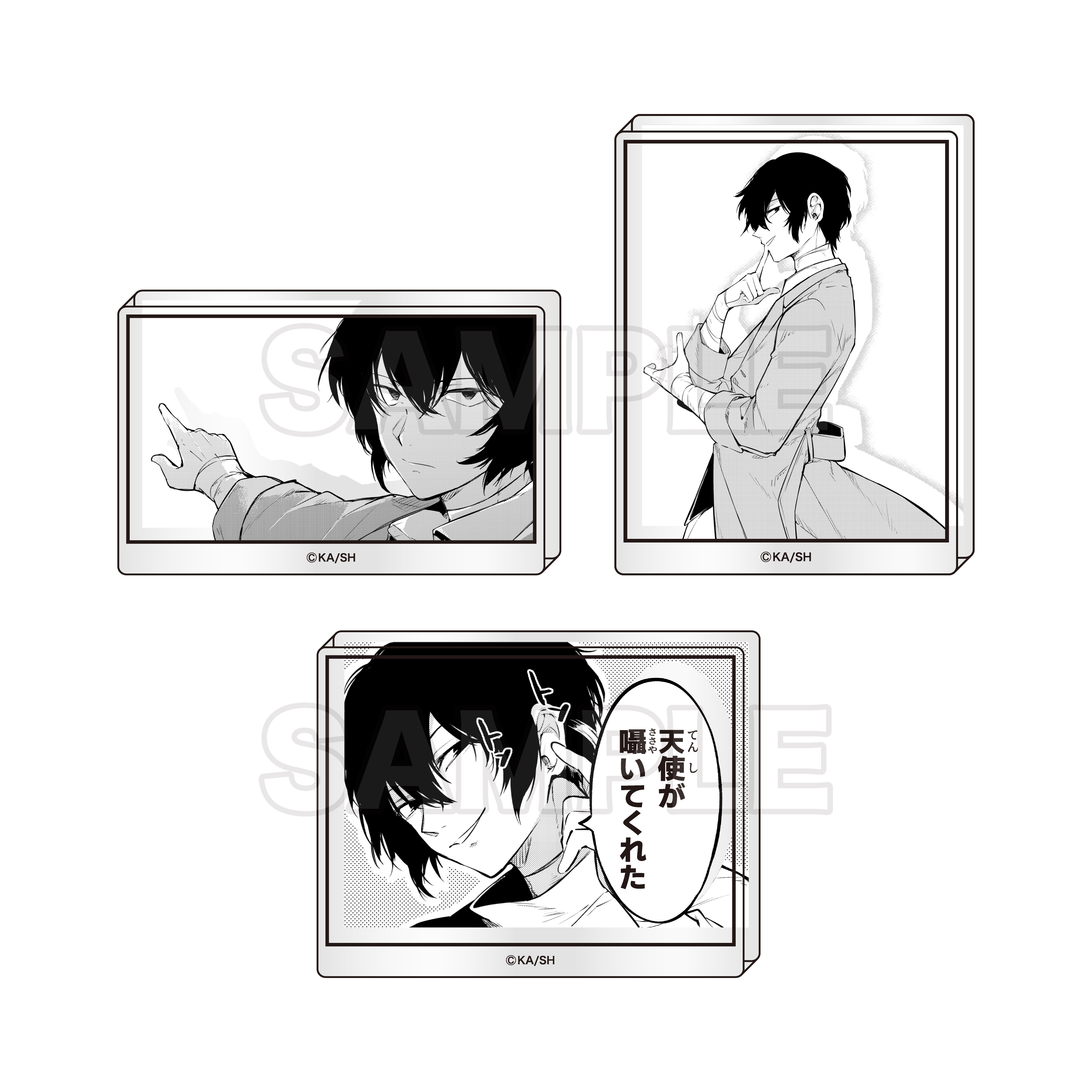 "Bungo Stray Dogs" Panel Plate Stand 3 Set C
