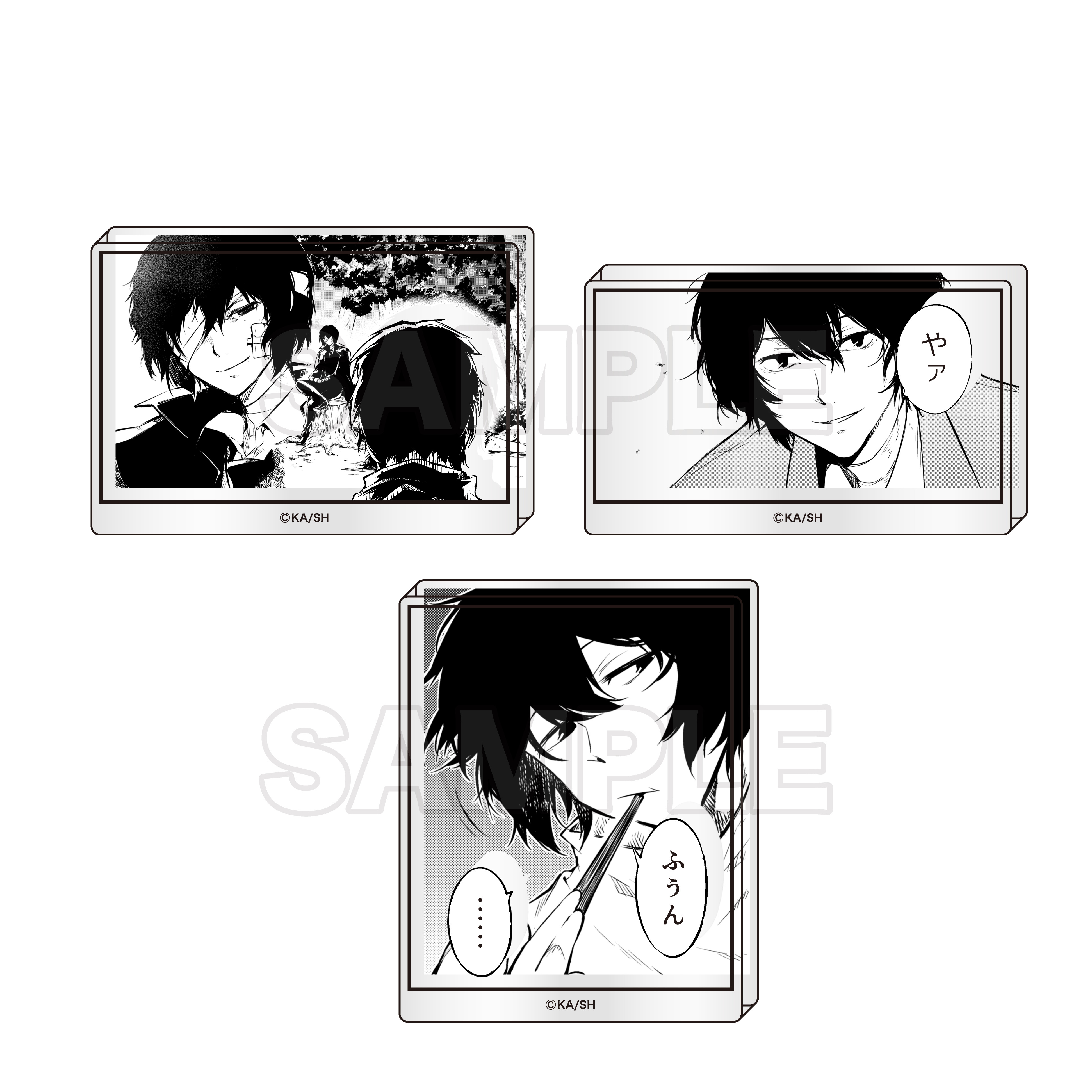 "Bungo Stray Dogs" Panel Plate Stand 3 Set D