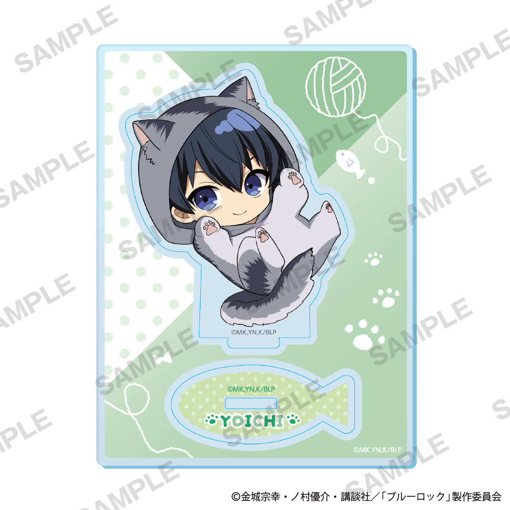 "Blue Lock" Mini Character Acrylic Stand Kigurumi Cat Ver. Isagi Yoichi