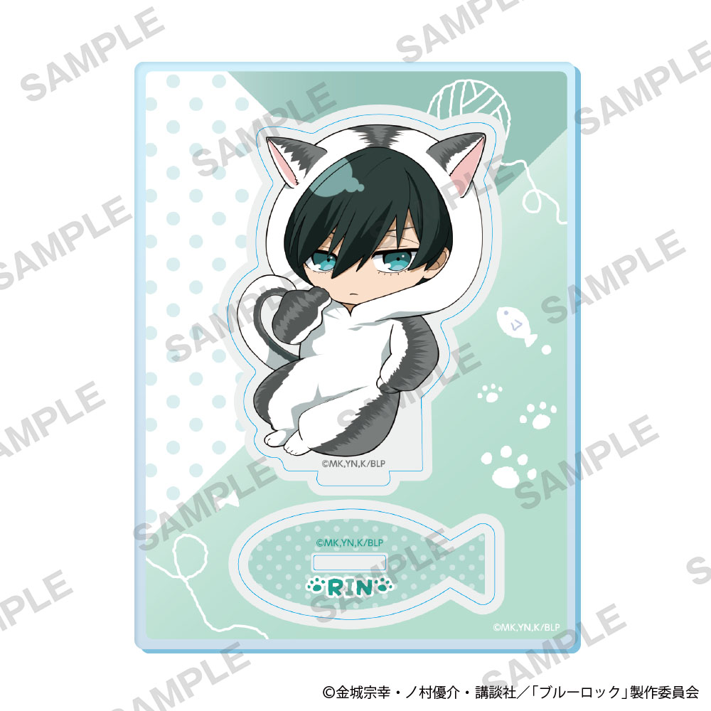 "Blue Lock" Mini Character Acrylic Stand Kigurumi Cat Ver. Itoshi Rin
