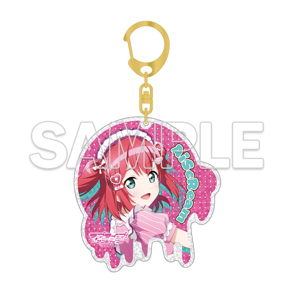 "Love Live!" Series AiScReam Lame Acrylic Key Chain Kurosawa Ruby