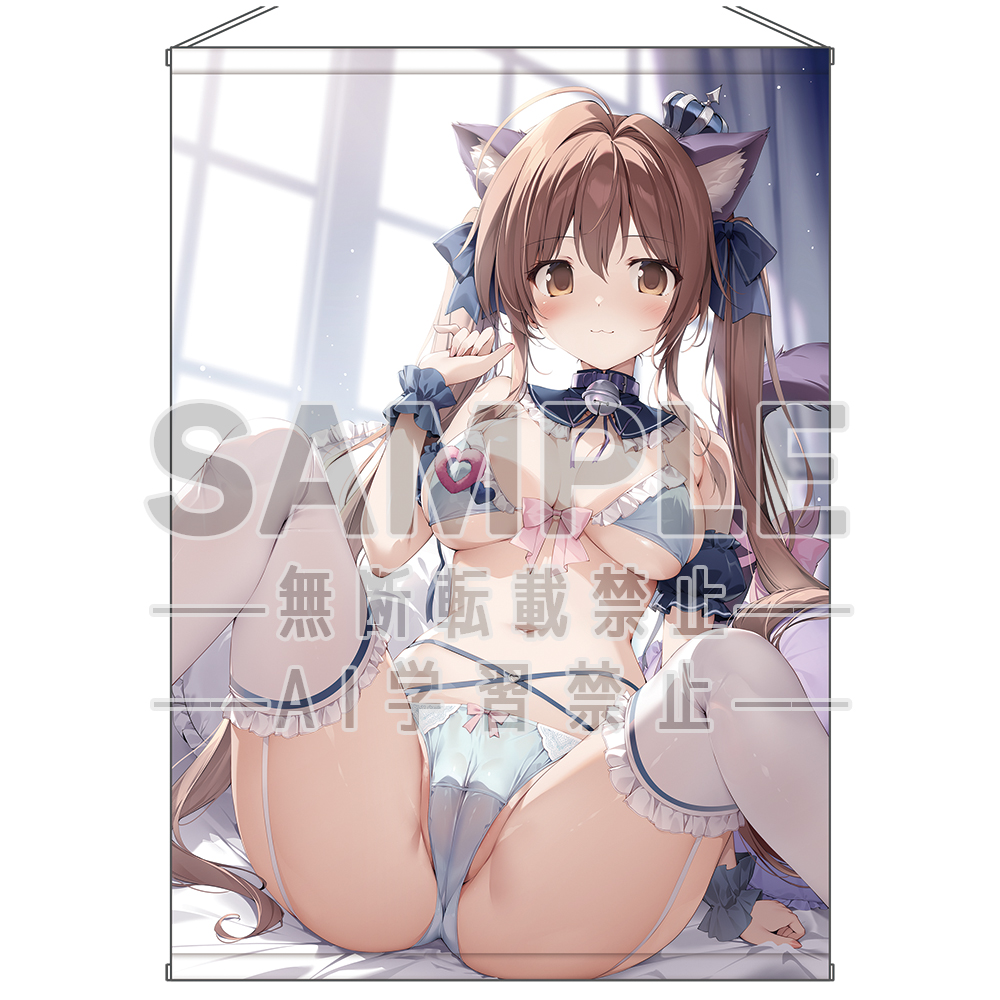 karory Original Illustration Nekomimi Kanon-chan Tapestry B1