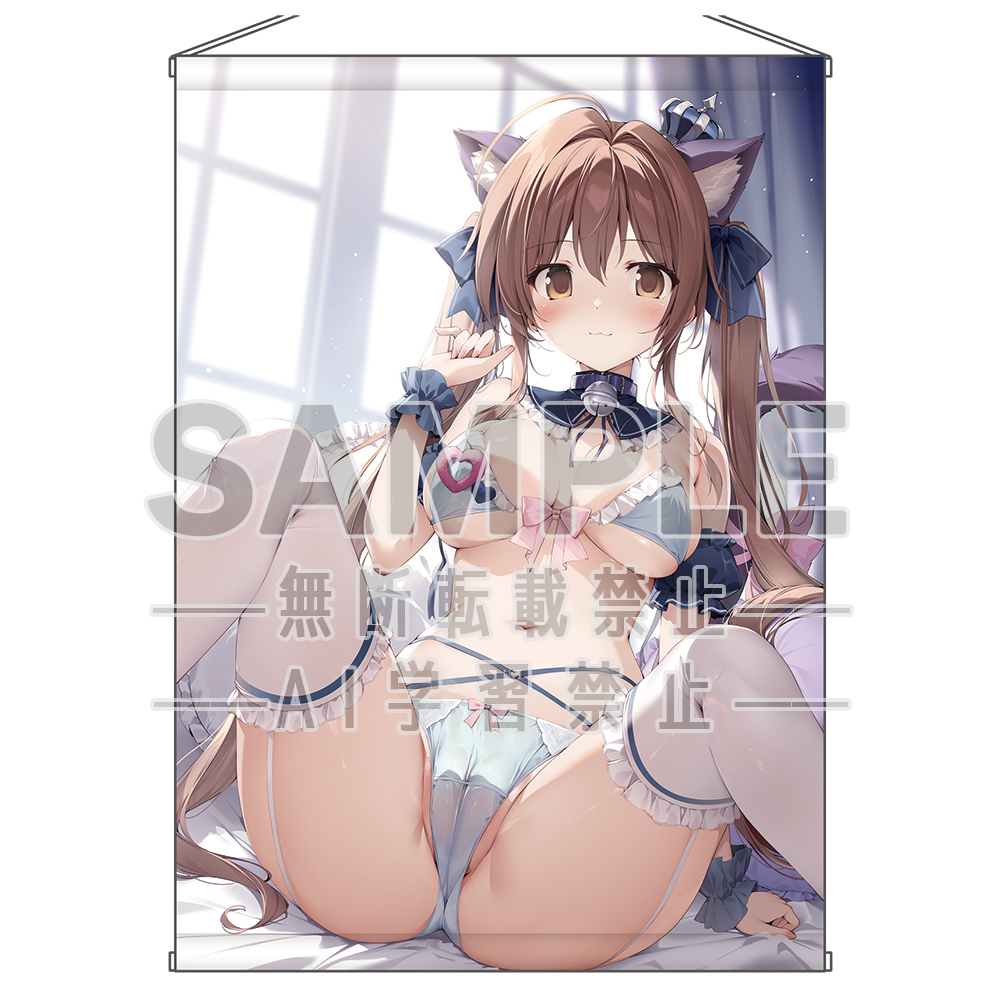 karory Original Illustration Nekomimi Kanon-chan Tapestry B2