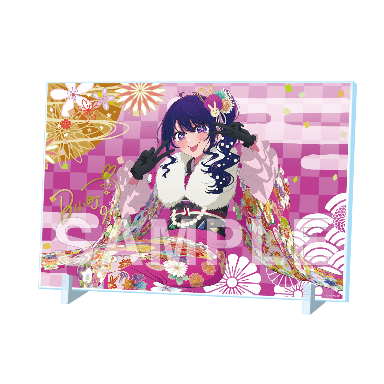 "Oshi no Ko" Gilding Signed Acrylic Panel Ai New Year 2026 Ver.