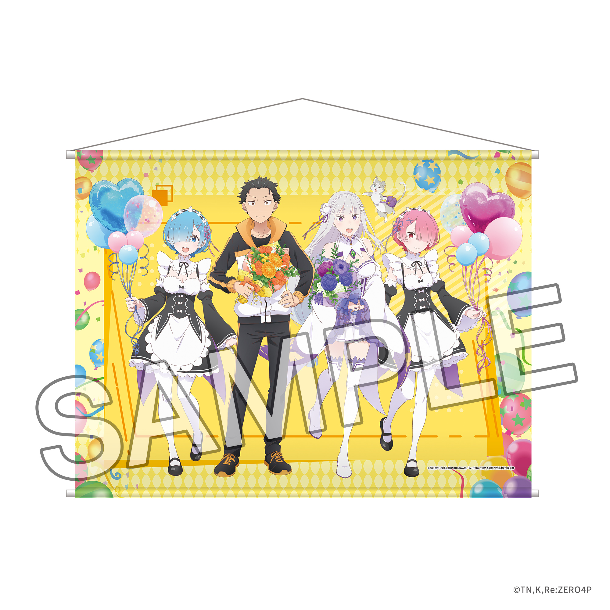 "Re:Zero kara Hajimeru Isekai Seikatsu" B2 Tapestry Flower & Balloon Ver.