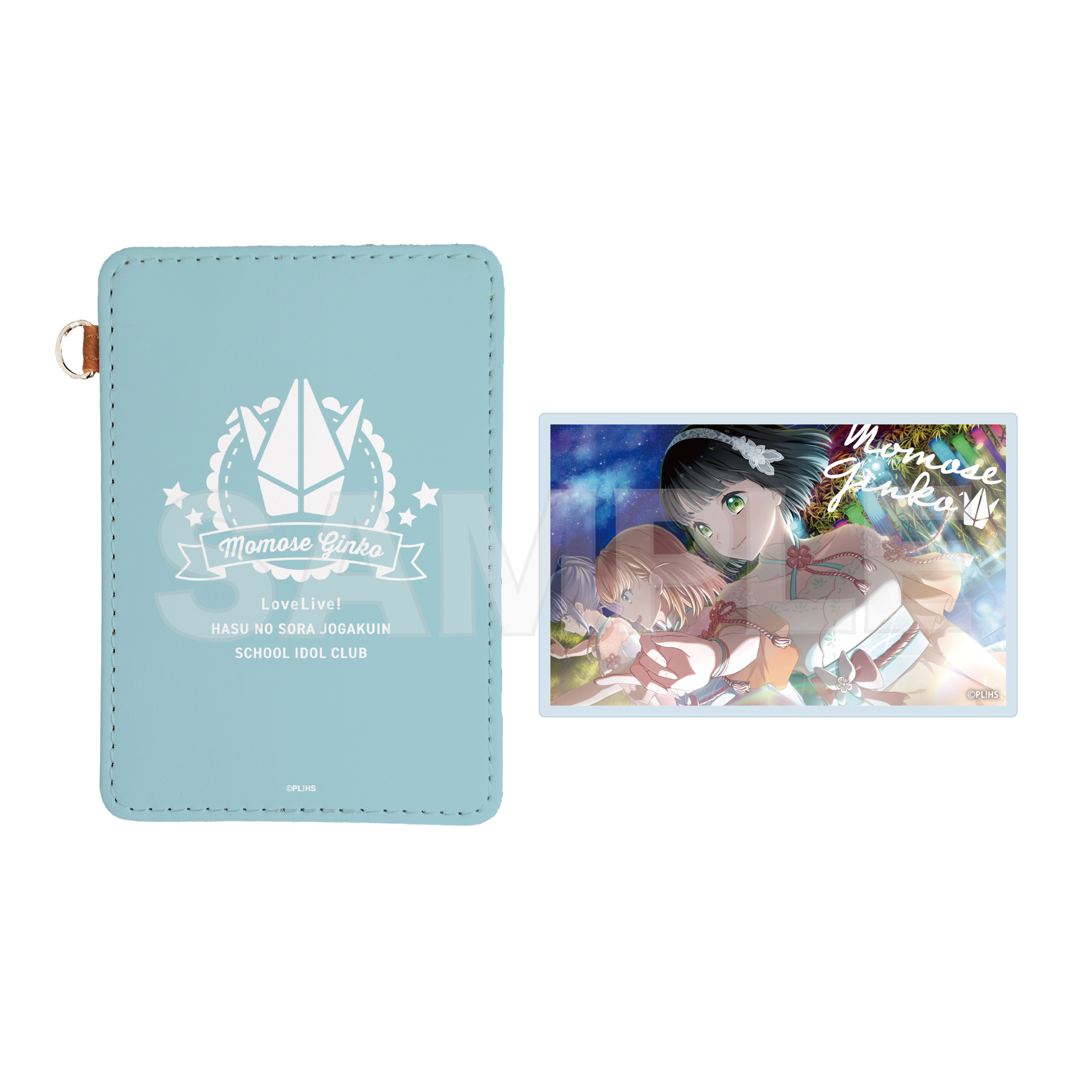 "Love Live! Hasu no Sora Jogakuin School Idol Club" Card Holder + Clear Card Set G Momose Ginko