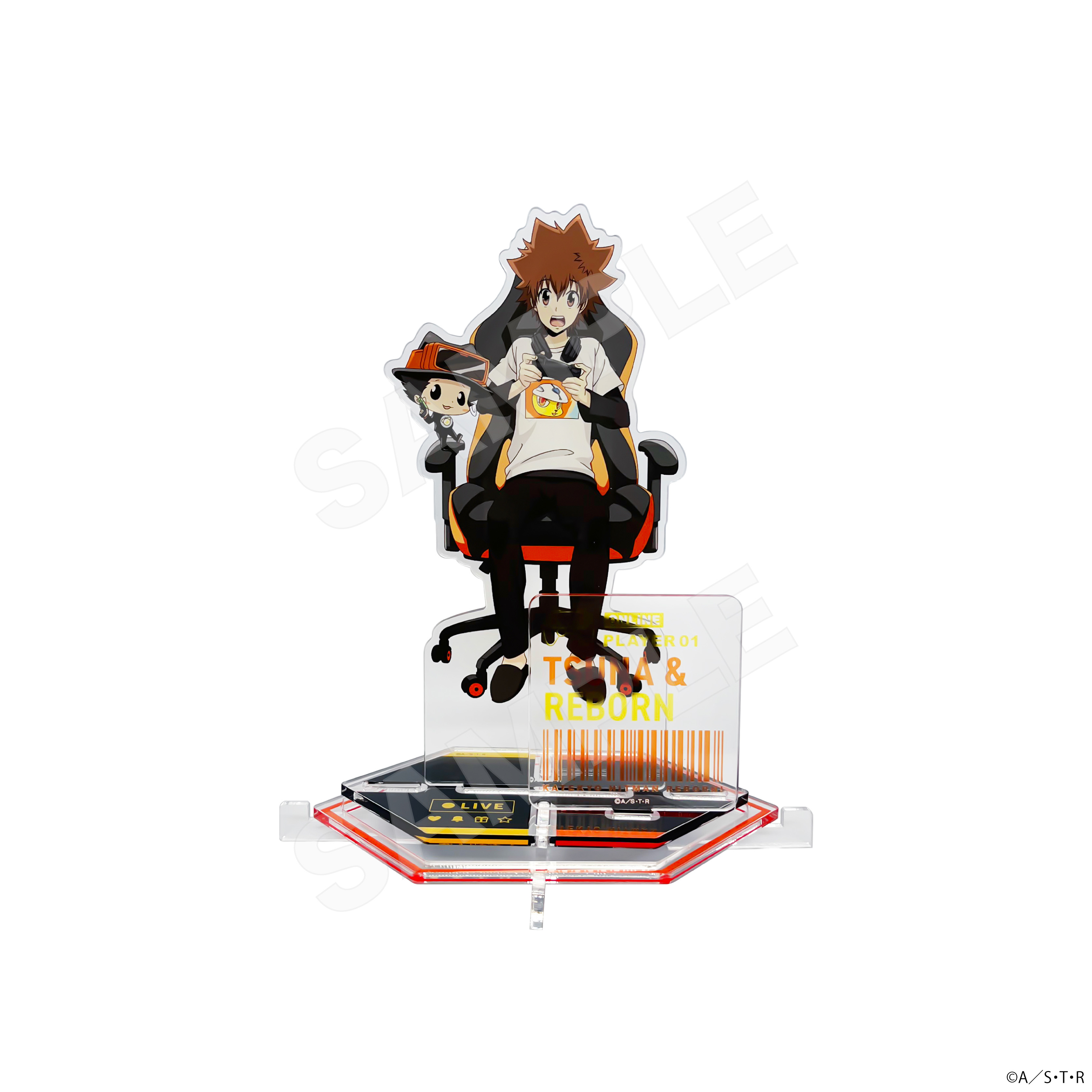 "Reborn!" Acrylic Stand (L) 01 Sawada Tsunayoshi & Reborn