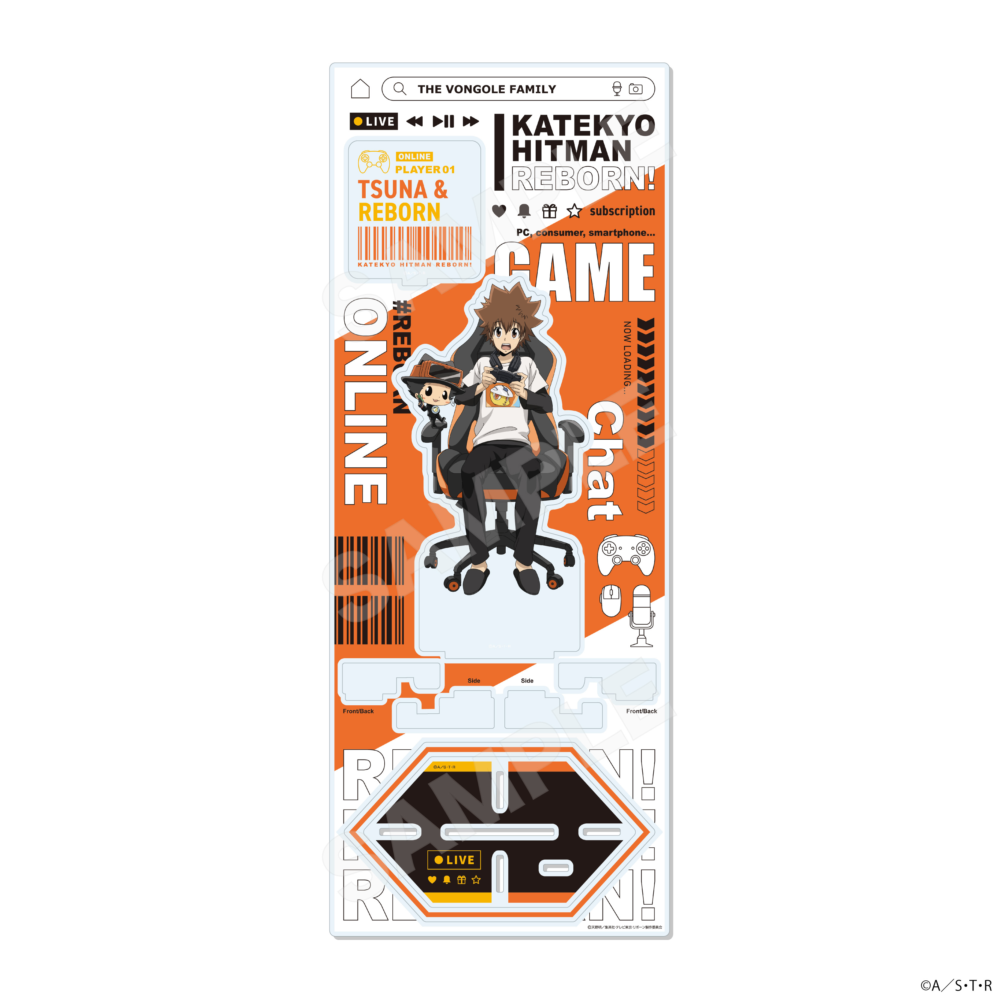 "Reborn!" Acrylic Stand (L) 01 Sawada Tsunayoshi & Reborn